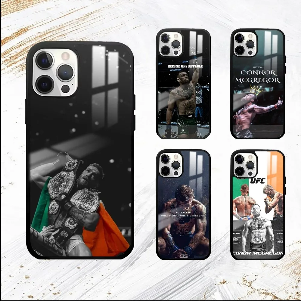 Conor McGregor Boxer  Phone Case For iPhone 16 15 14 13 12 11 Pro Max Plus Mini PC Fashion mirror phone case