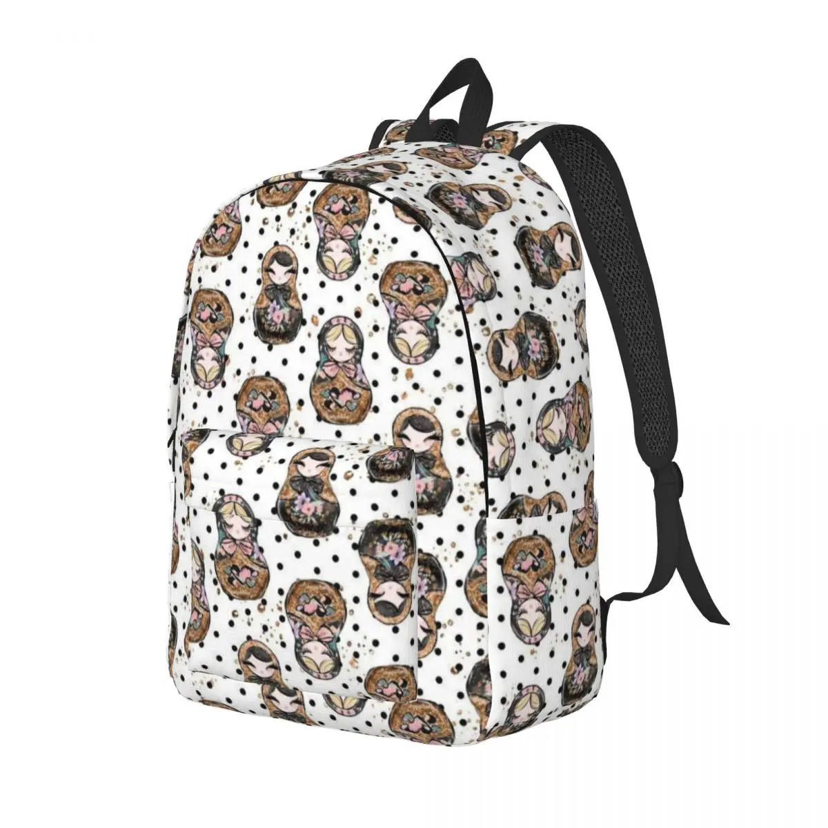 حقيبة ظهر رائعة من الدمية الروسية ماتريوشكا، حقيبة ظهر رياضية للطلاب والأعمال للرجال والنساء، حقيبة كتف للكمبيوتر المحمول