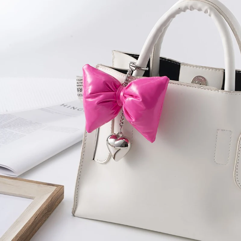 Valentine\'S Day Butterfly Knot Keychain Cute Decorative Bag Charm Featuring Heart-Shaped Pendants Unique Holiday Designs