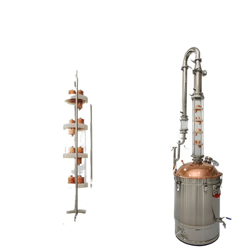 Purple copper crystal tower distiller small