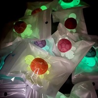 Glow-in-the-Dark Turtle Phone Holder 1PC Non-Slip ABS Grip Mini Resin Turtle Design Expandable Foldable Stand for Mobile Devices