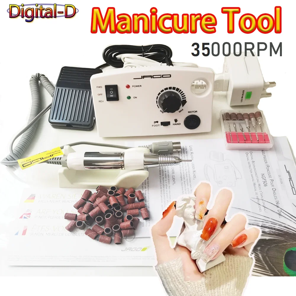 

Manicure Nail File Drill bit Pedicure tool Electric Polishing machine Art ware set soft metal file DIY home/ salon set