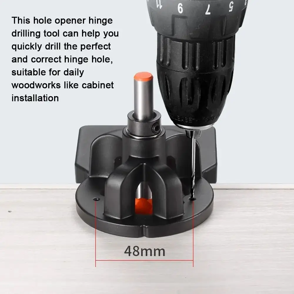 

Aluminum Alloy 35mm Hinges Boring Jig Dual Fixture Drill Guide Woodworking Hole Drilling Guide Hole Punching Locator Template