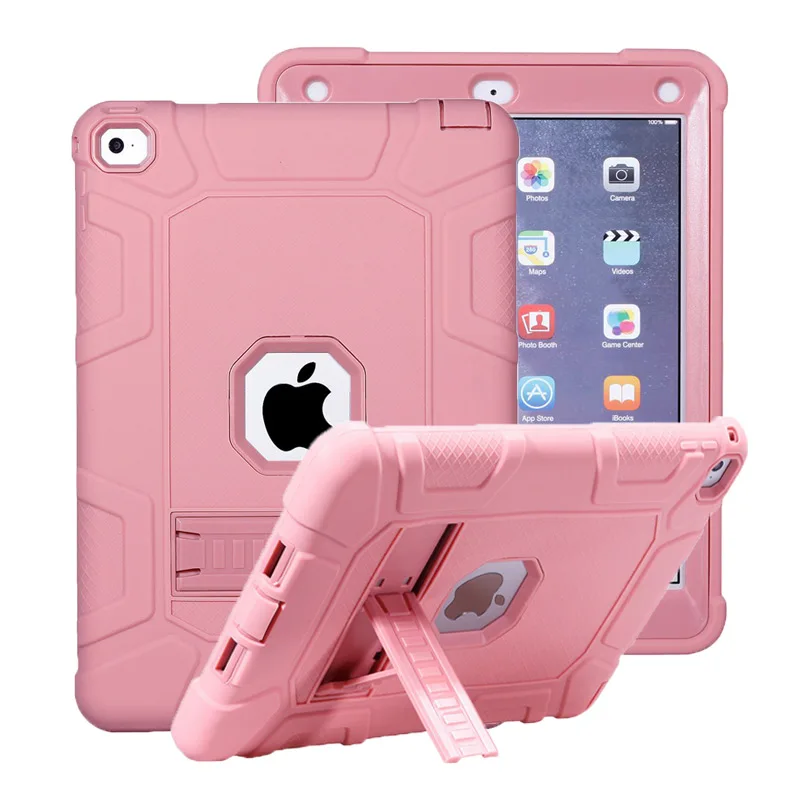 Kids Safe Shockproof Heavy Duty Silicone Hard Armor Case For Apple iPad Air 2 model A1566/1567 cover for ipad 6 case+Film+Pen