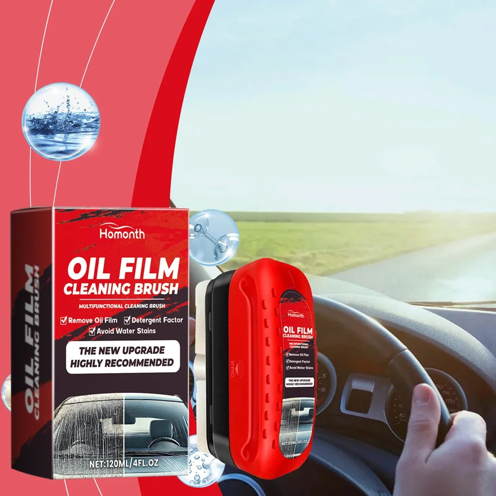 1-5Pcs Car Windshield Cleaner Removes Dirt Windshield Oil Film Cleaner Glass Oil Film Cleaning Brush Auto Glass Oil Film Wipe