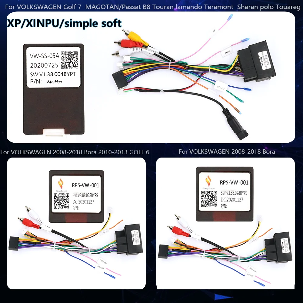 For VOLKSWAGEN 2 Din Car Golf Tour 7 6 Touareg PASSAT Tiguan Lamando POLO SCIROCCO Lavida Touran Saqitar Decoder XP Canbus Box