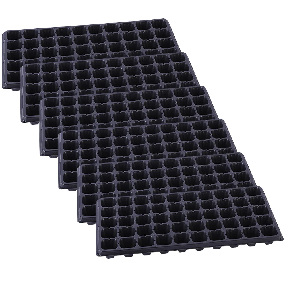 

6Pcs Plant Germination Trays Multi-Slots Plastic Nursery Starter Tray Germination Growing Tray for Vegetables Flowers Succulents