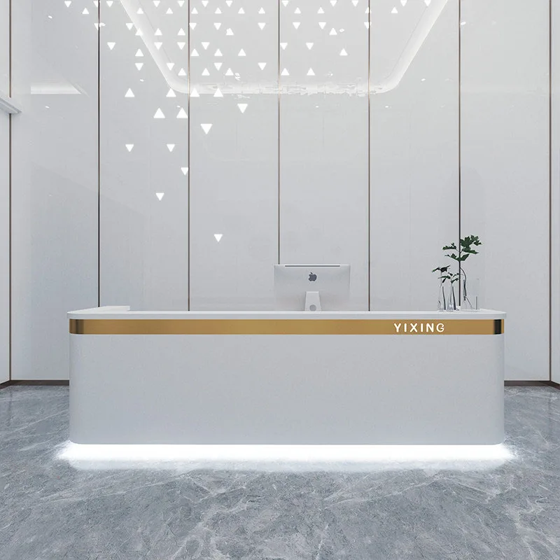 

Hair Salon Cashier Reception Desk Counter Luxury Aesthetic Trendy Modern Reception Desk Counter Beauty Commercial Furniture
