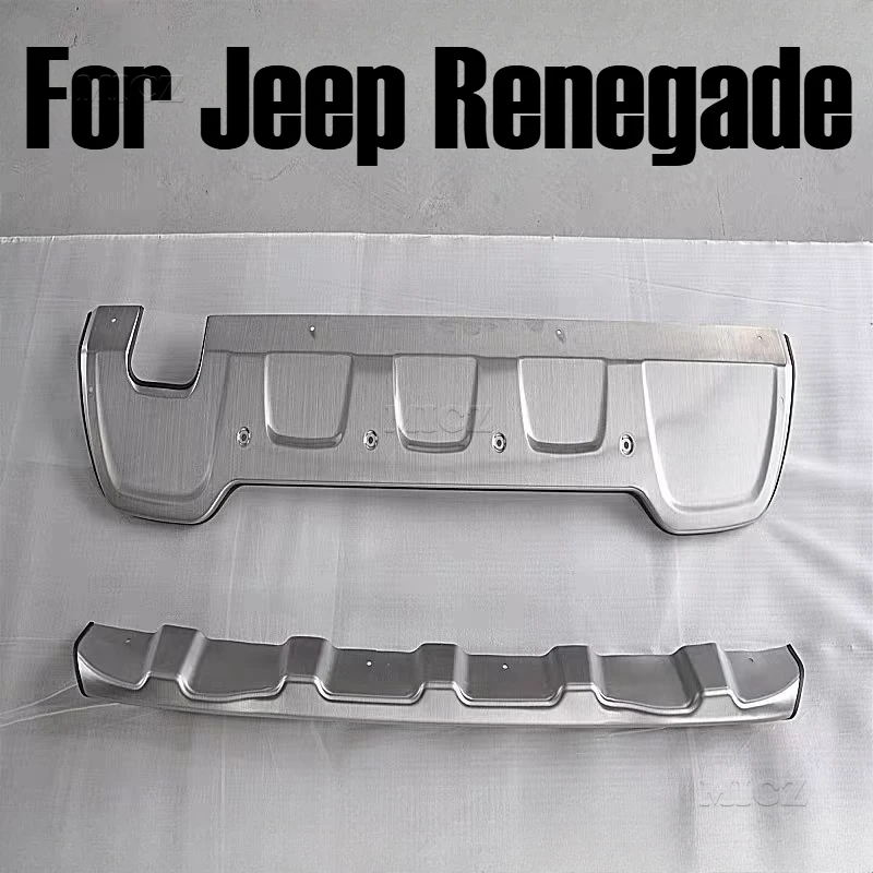 For Jeep Renegade 2016-2018 High Quality Stainless Steel Front and Rear Bumper Protector Skid Plate Cover Car Styling