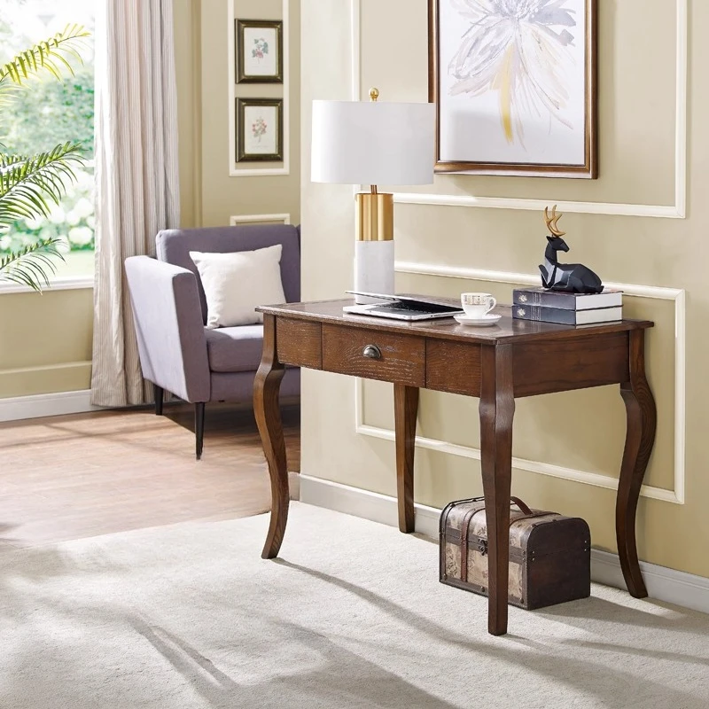 

Простой письменный стол из массива дерева для дома из ясеня