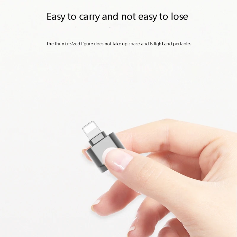 Lettore di schede Mini per lettore di schede adattatore di memoria OTG esterno Micro-SD per IOS 13 14 iPhone 12/Mini/Pro Max Gold