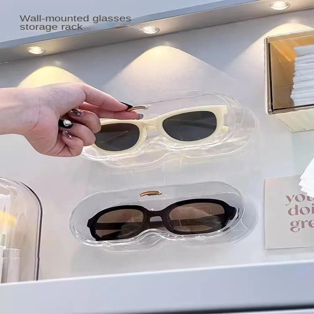 Punch-free Sun-glasses Display Holder Wall Mounted Home Tidying Glass Showcase Portable Wardrobe Decoration Sunglass Organizer