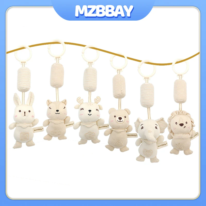 Sonajeros para bebé recién nacido, juguetes con agarre manual, Animal de peluche suave, juguete de aprendizaje sensorial, asiento de coche, cochecito, juguetes educativos colgantes, regalo