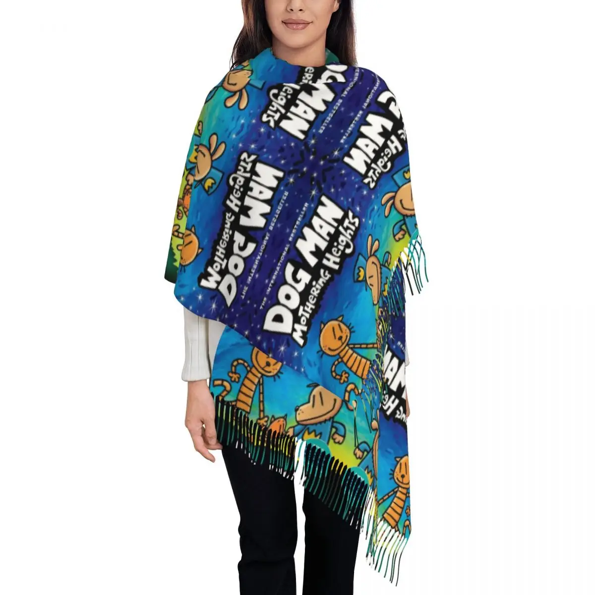 

Женский шарф с кисточками для собак и мужчин, мягкая шаль, женские зимние шарфы