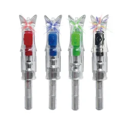 6pcs 7.6mm Crossbow Compound Bow Archery Arrow Hunting Plastic Lighted Led Arrow Nock