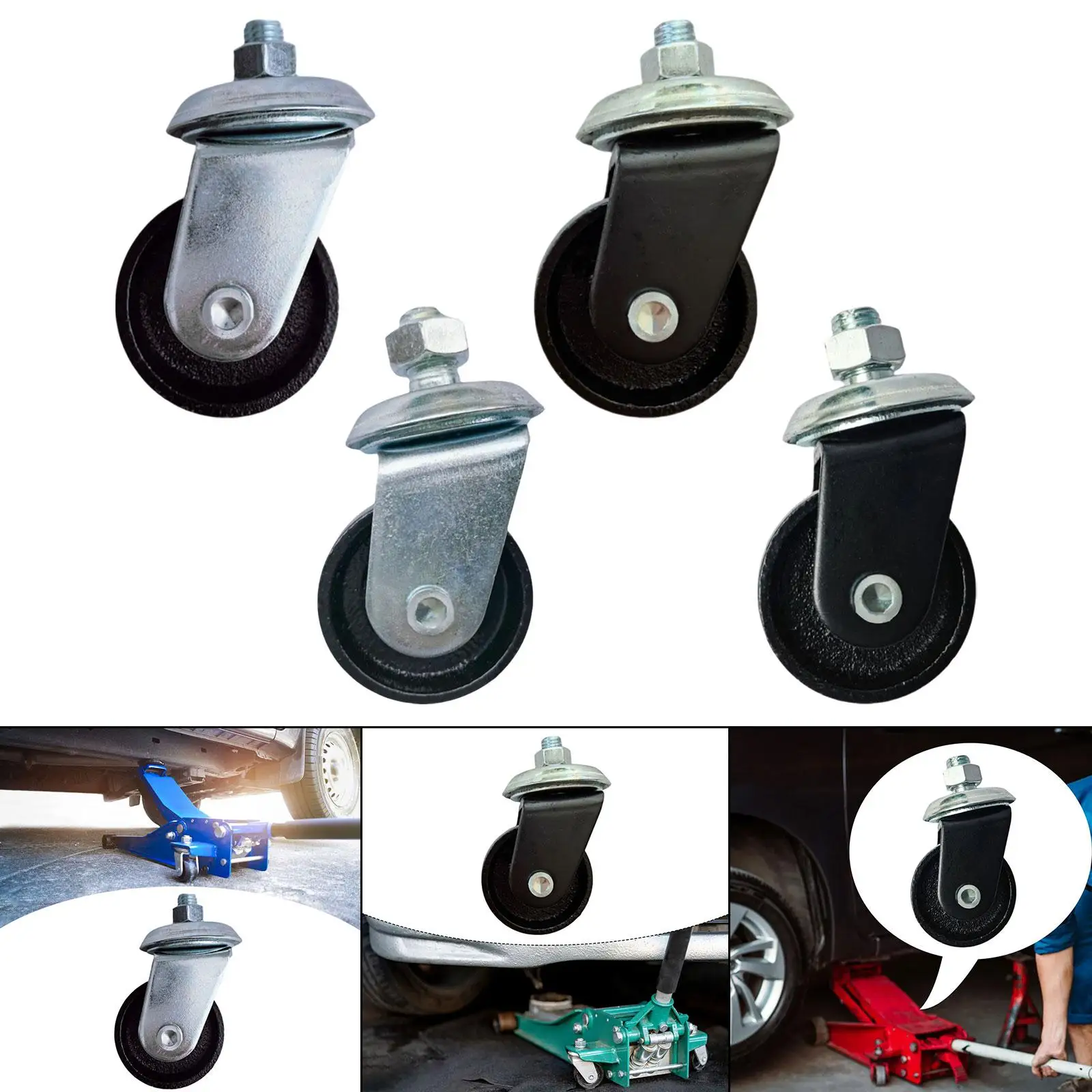 

Колеса для домкрата Race Jack, усиленные, металлические, поворотные, аксессуары для напольных домкратов, запасные части для 3-тонных и 4-тонных домкратов