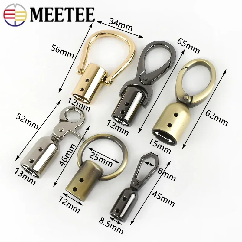 4/10 pz Meetee fibbie in metallo nappa Cap Clip chiusura borsa cinturino fermacavo chiusura gancio borsa Hang Clamp accessori Hardware fai da te