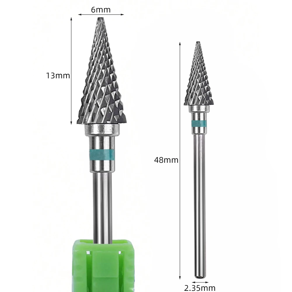 2Pcs High Quality Metal Nail Drill Bits Set Ultra Sharp for Precise Manicure/Pedicure, with Protective Cover