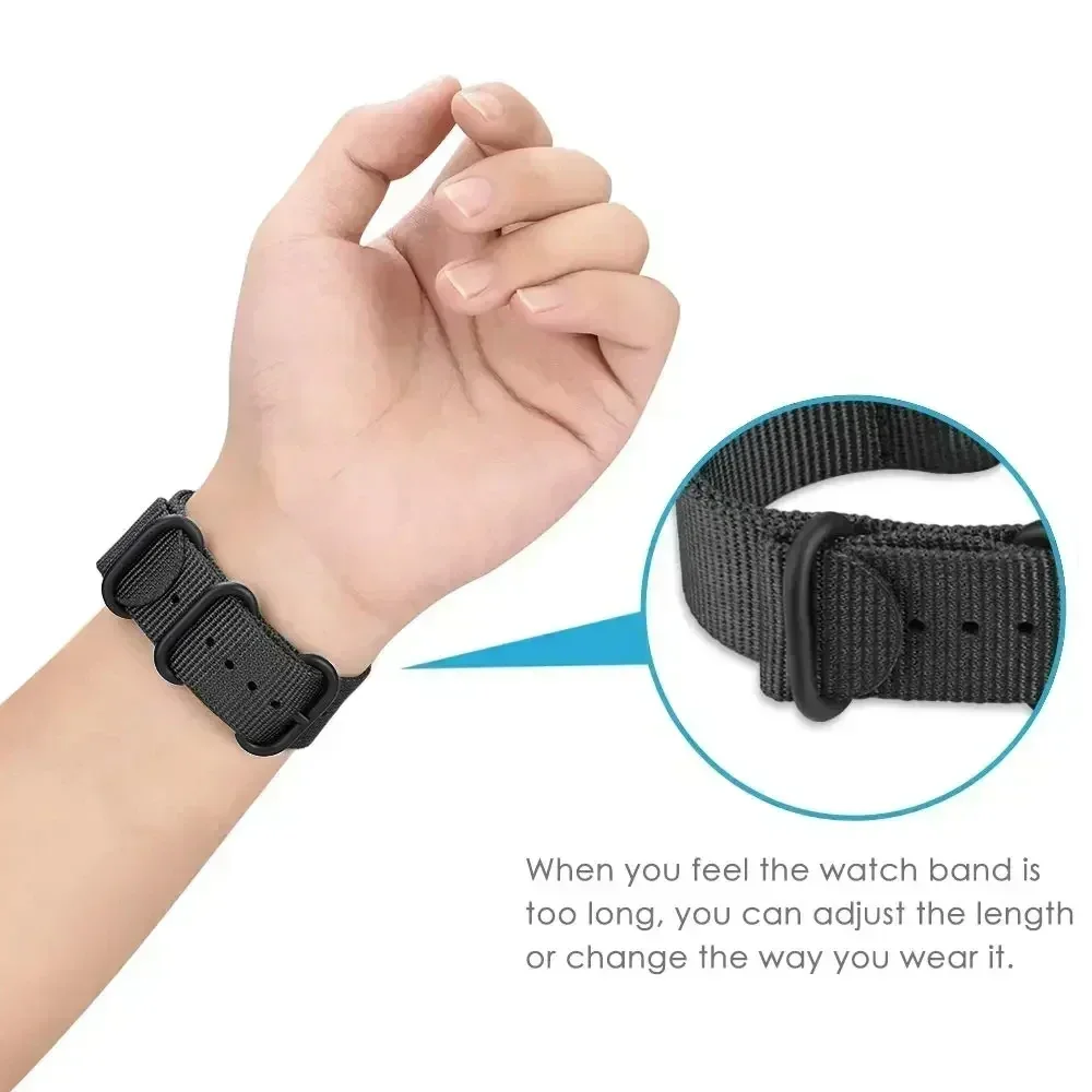 Canvas Nylon Strap for Garmin Fenix 7 6X 6S 6 Pro 5X 5 5S 3HR Sport Watchband for Garmin Band 22mm 26mm Bracelet Accessories view 4