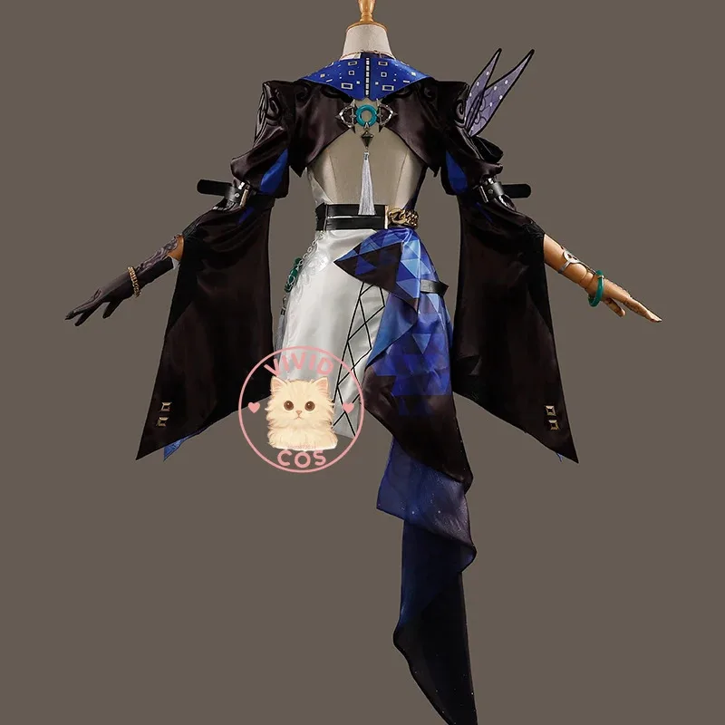 

Honkai Star Rail Cosplay Costume Popular Jade RPG Outfits Uniform Dress with Hat for Women Comic Con Party Ternof;5,m'