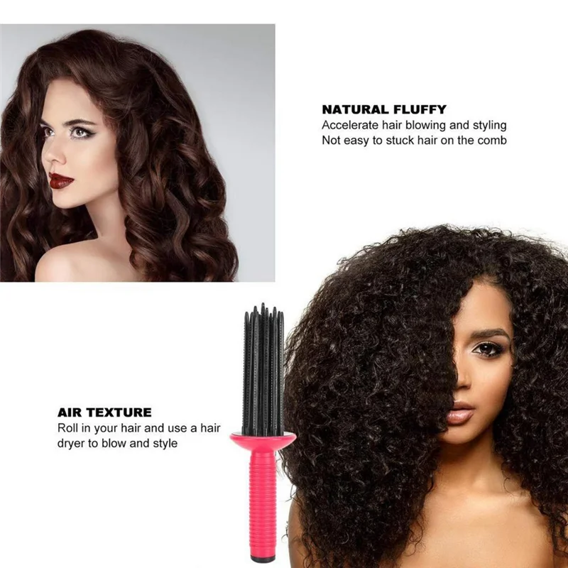 

Hot Air Curler Comb Hot Air Styling Brush Hair Curling Roll Comb Air Volume Comb Hair Styling Roll Curling Brush 1 Piece