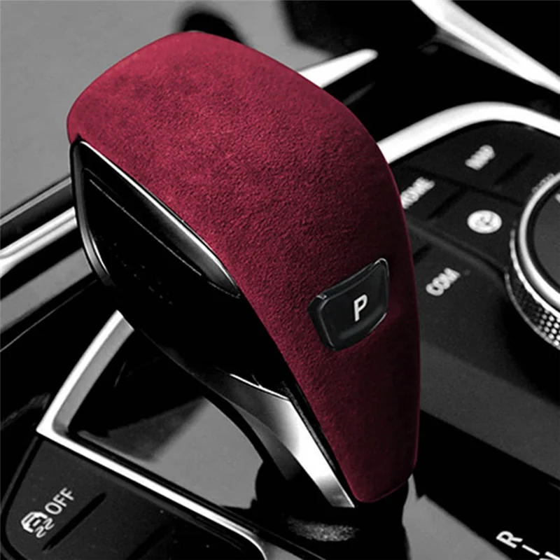 For BMW Z4 G29 17-23 Suede Wine Red Tumbled Leather Shifter Cover Protective Cover Case