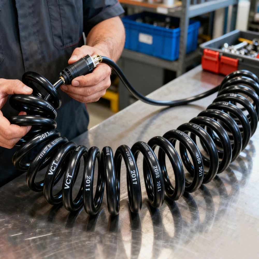 

4-жильный спиральный кабель 2,5 мм2 для электромагнитного патрона, 4-проводной провод питания крана толщиной на растяжение, растяжка от 1 до 10 м