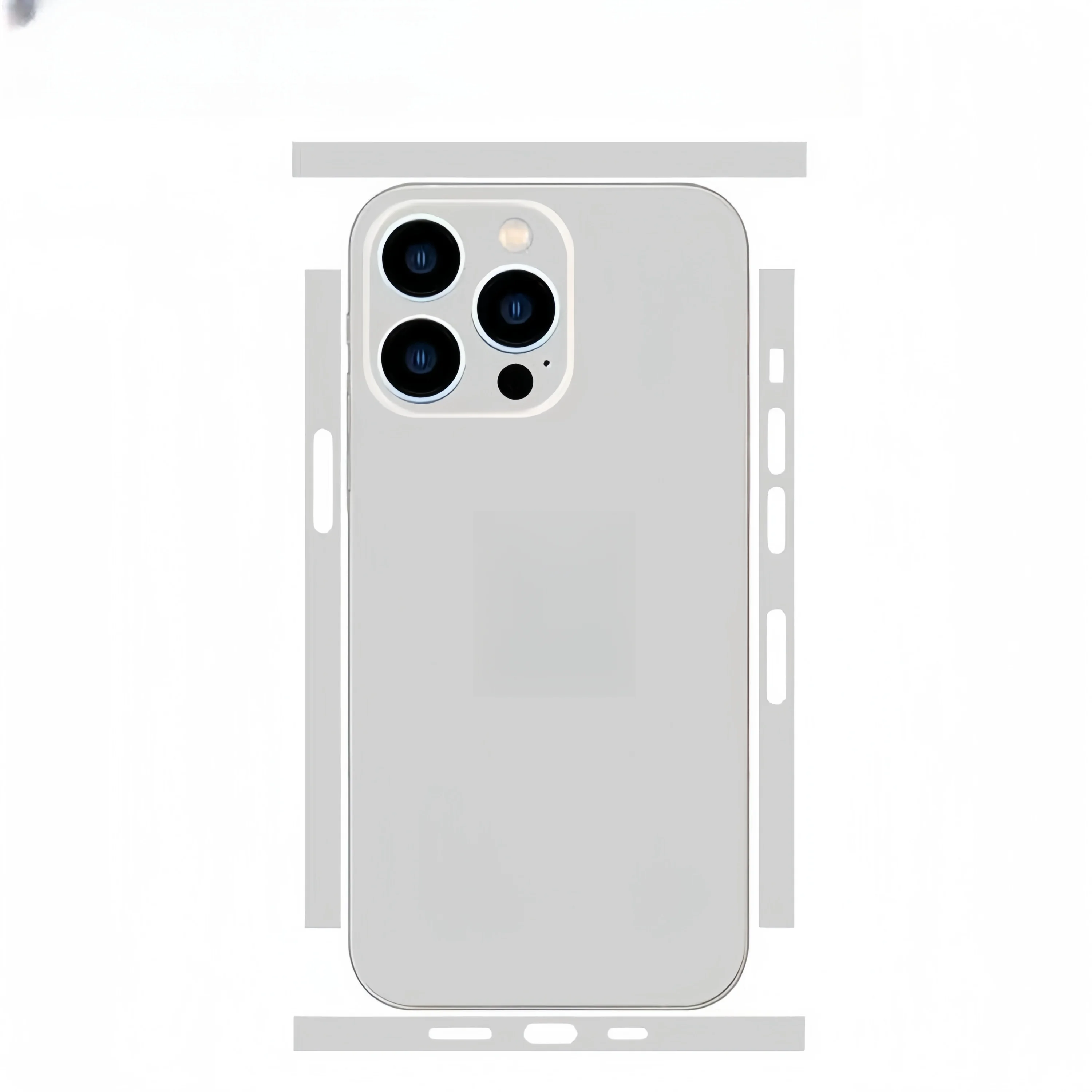 Plain Color Decal Skin for iPhone 13 14 15 16 17 Pro Max Back Film Cover Wrap Rear Screen Protector Anti-scratch Durable Sticker