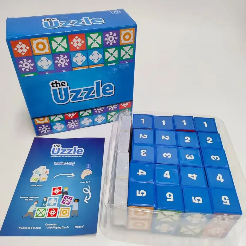 The Uzzle 3.0 Board Game Spatial Logic Thinking Board Games for Children and Adults Block Puzzle Matching Games for Ages 4+