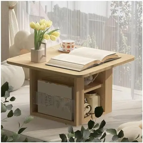 

Низкий японский чайный столик Напольный низкий столик Японский деревянный прямоугольный журнальный столик с местом для хранения Прямоугольный деревянный татами Low T