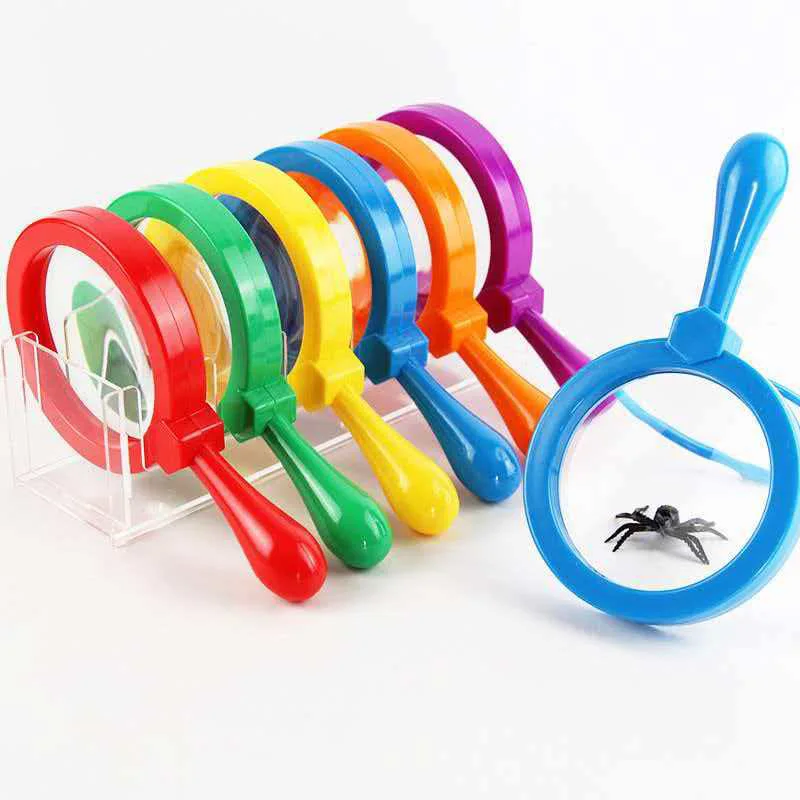 Jumbo Magnifying Glass For Kids Science Educational Toys Handheld Magnifier with Stand Reading Exploration Outdoor Observation