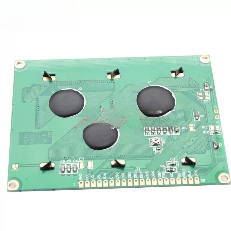 LCD12864 Yellow‑Green LCD Module ST7920 Controller With Font Library Backlight Serial Parallel Interface