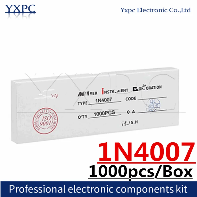 

1000pcs/lot 1N4007 IN4007 1A1000V DO-41 Rectifier diode