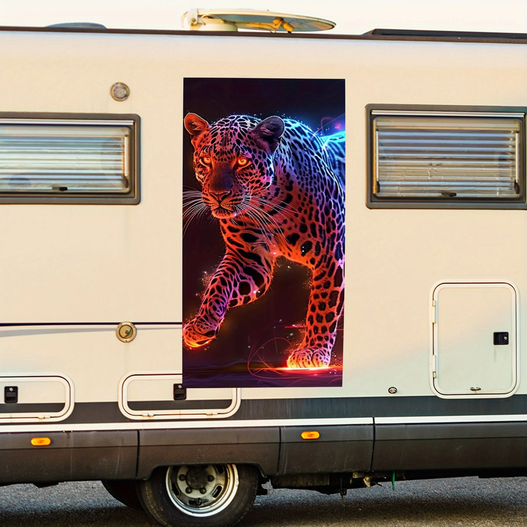 

Luminous Leopard Car StickerVinyl Decal for Car Rear, Waterproof Self-Adhesive Vinyl Stickers for Vehicle Tail & Bumper, Decorat