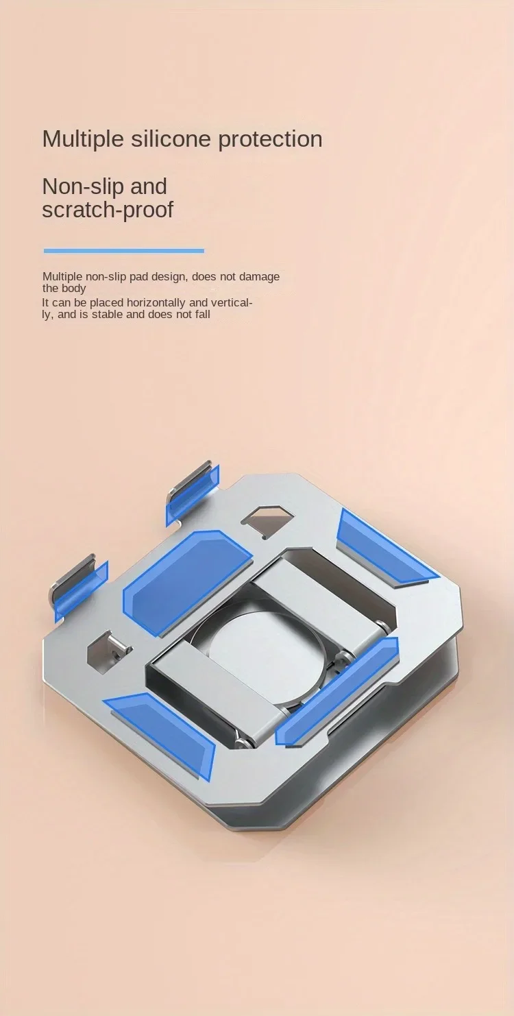 360 ° Drehbarer Tablet-Ständer, verstellbarer, faltbarer Desktop-Ständer, kompatibel mit 4 – Detail 3