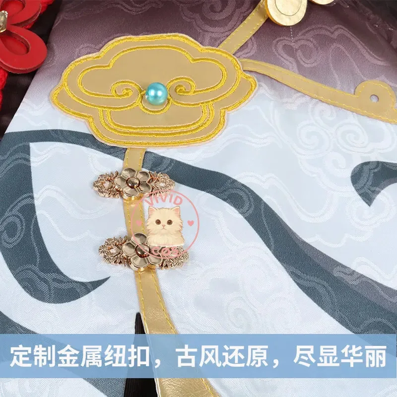 Genshin Impact Cosplay Costume Shenhe Anime Jumpsuit for Women's Fashion Comic Con Hallf Party Set