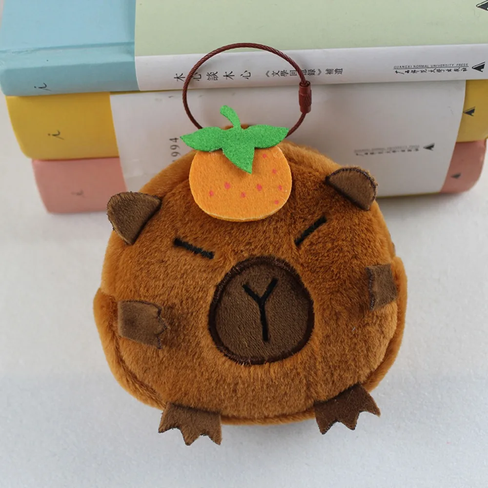 

Cartoon Capybara Plush Coin Purse Plush Keychain Capybara Plush Wallet Animal Earphone Storage Bag Capybara Change Pouch Kid