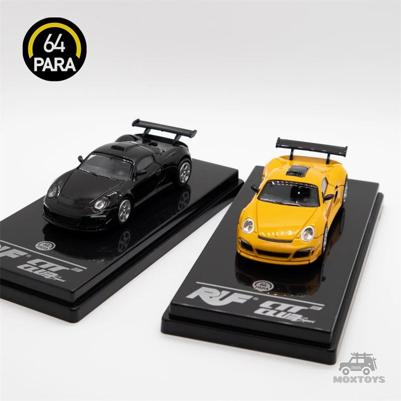 

PARA 1:64 2012 RUF Automobile CTR3 Blossom Yellow / Black Diecast Model Car