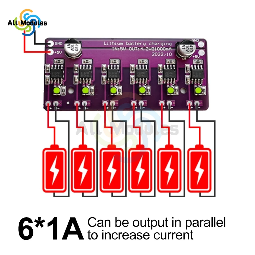 Modulo di ricarica 5V 1A 4056 18650 scheda caricabatteria al litio scarica carica modulo integrato scheda PCB