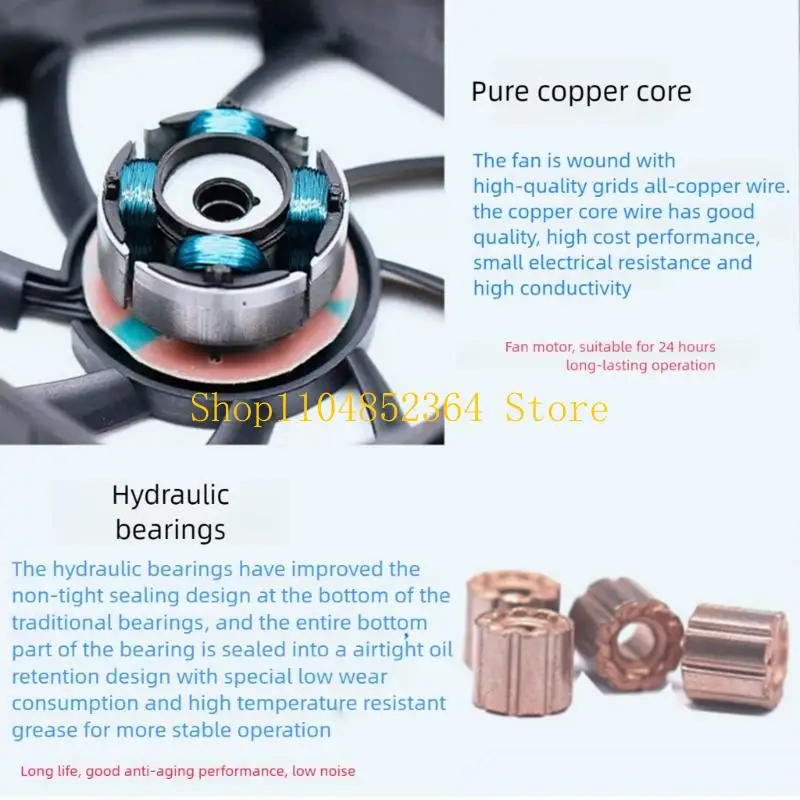 Double Ball Bearing 12V Cooling Blower Adjust Speed Control For Fireplaces Fires Starting Pet house Ventilation And Electronics