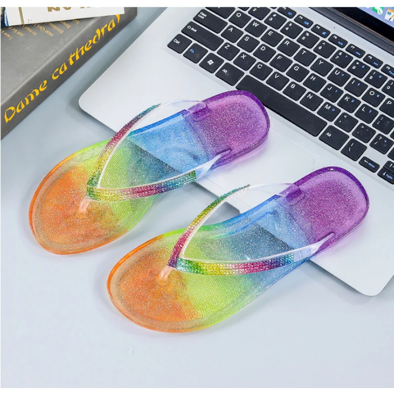 Slippers Woman Flip flops women shoes slides Cloud Cartoon rainbow summer Beach Sandal Outdoor Soft Non Slip Men Male  Female