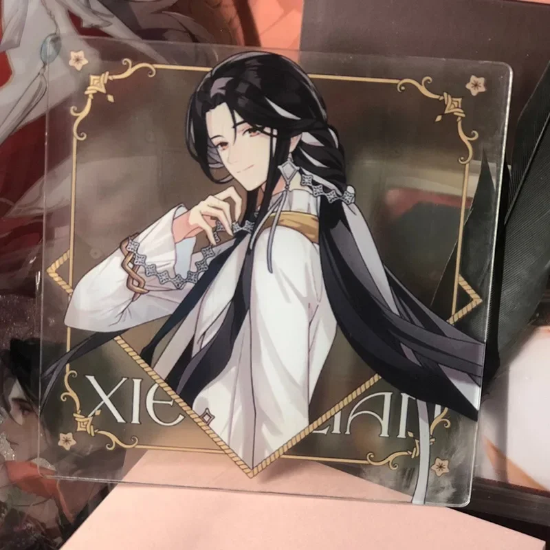 Cute 2Pcs/Set Tian Guan Ci Fu Photo Props Diy Acrylic Transparent Card Heaven Official's Blessing Collection Card