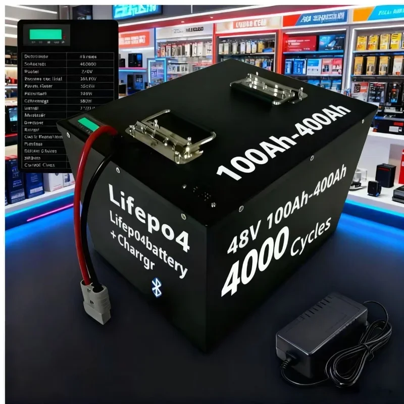 Rechargeable 16S Lifepo4 Battery Pack 48V 100Ah-400Ah for 5kW Hybrids High Capacity Energy Storage System