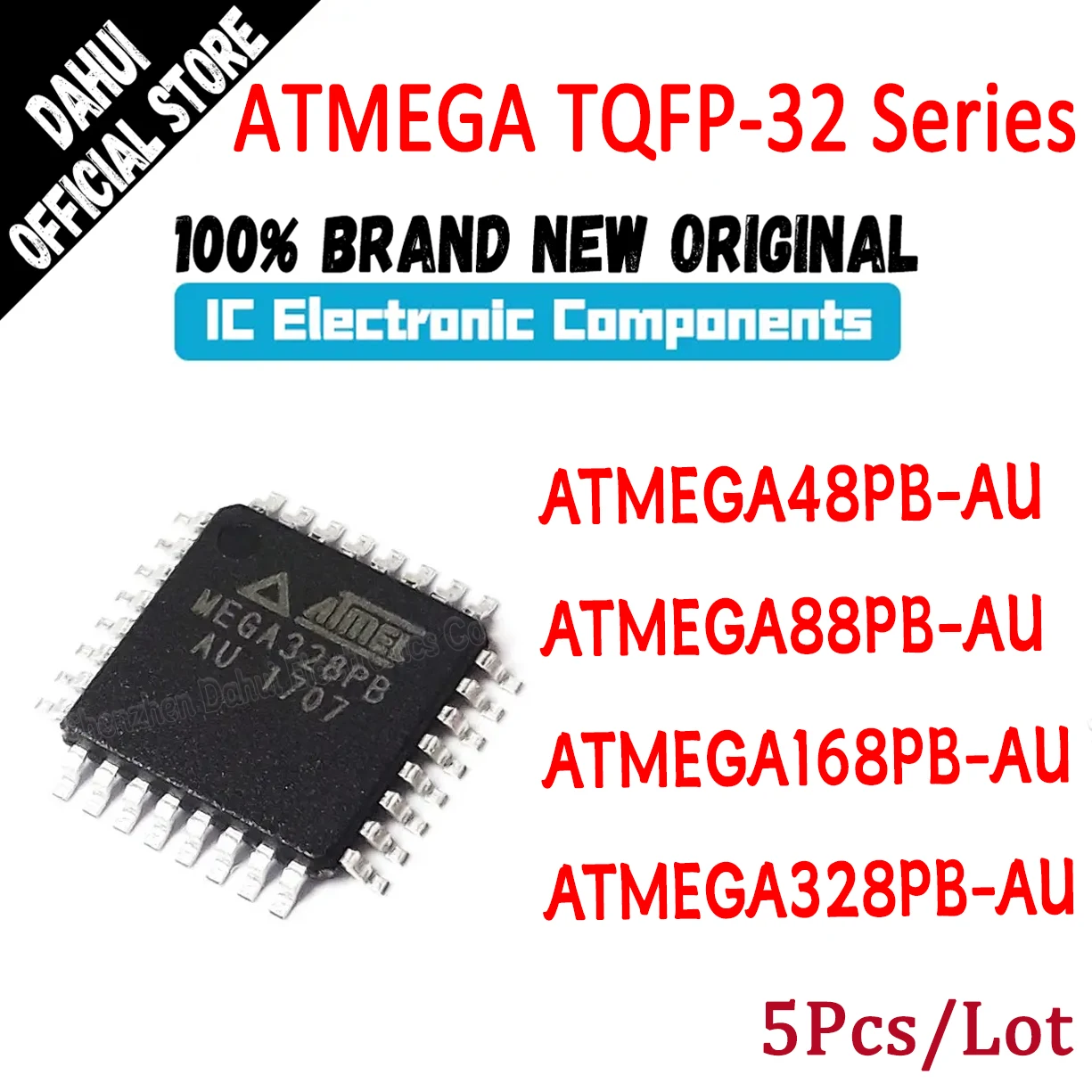 

5Pcs ATMEGA48PB-AU ATMEGA88PB-AU ATMEGA168PB-AU ATMEGA328PB-AU ATMEGA48PB ATMEGA88PB ATMEGA168PB ATMEGA328PB ATMEGA IC MCU Chip