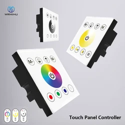 DC12V-24V  Single CCT RGB/RGBW 86 Wall Mounted Touch Panel Controller Glass Dimmer Switch Controller for LED Strips Lamp 4A*3CH