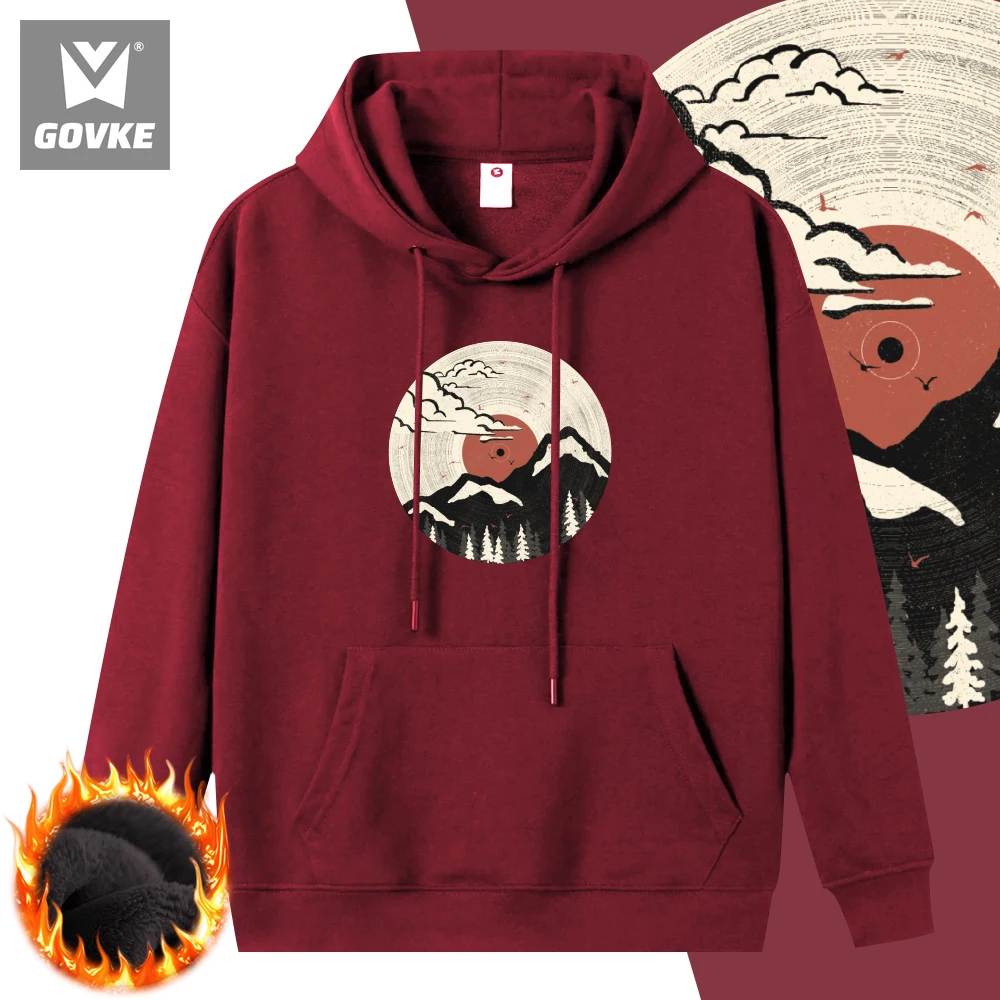 Autumn and Winter Antiquity Anime Painting Style StreeTwear Men's Hoodies Halloween Trend Printed Hoodie Unique Design Polyester