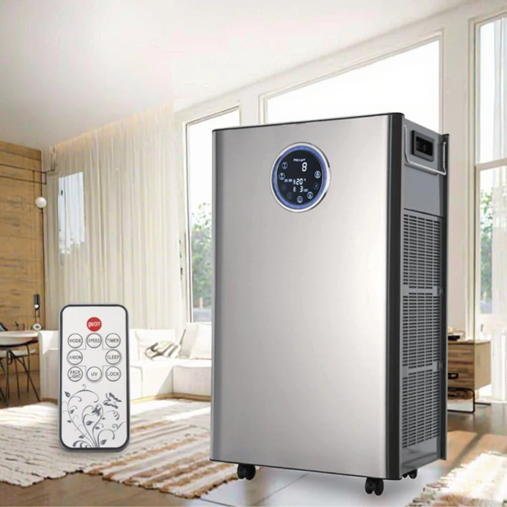 Smart Life Commercial Air Purifier for Living Room Hepa UV Filter with PM2.5 Detector APP Controlled Electric Metal