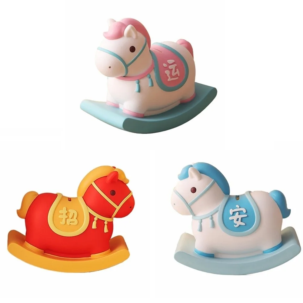 Anti Drop Horse Year Piggy Bank Savings Tank Decorative Cartoon Horse Money Boxes Collectible Large Capacity