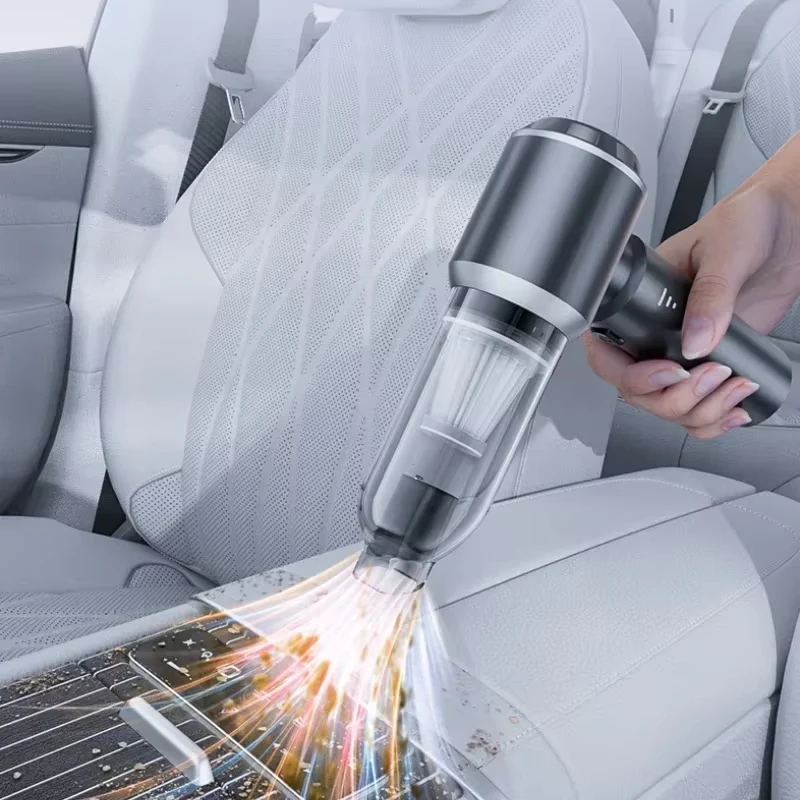 Aspiradora de coche portátil de alta potencia, máquina de limpieza de Motor sin escobillas inalámbrico, potente plumero de aire para