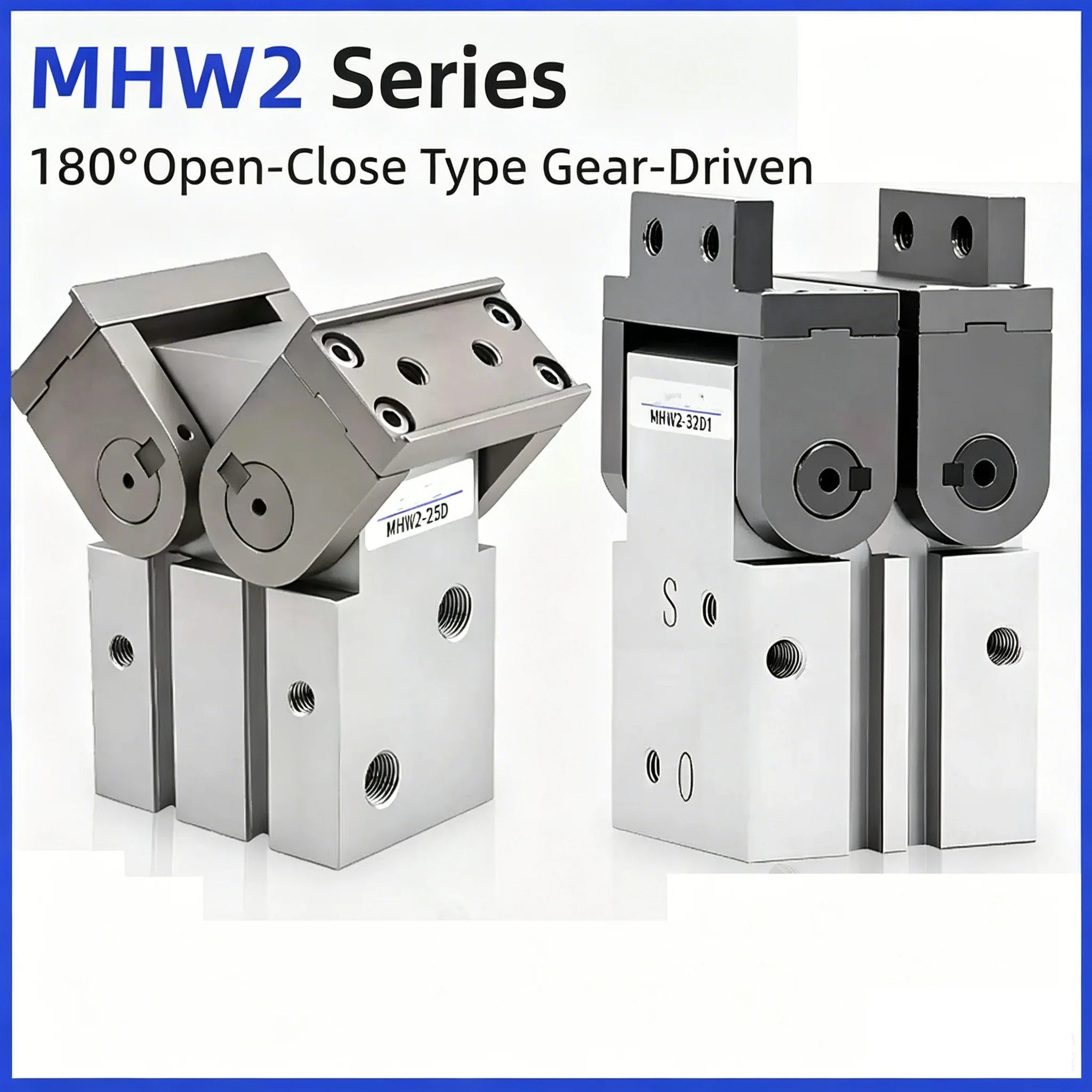 MHW2 Air Gripper Pneumatic Finger 180° Angular Type Rack Pinion Type Air CylinderMHW2-20D/D1 MHW2-25D/D1 MHW2-25D MHW2-32D/D1